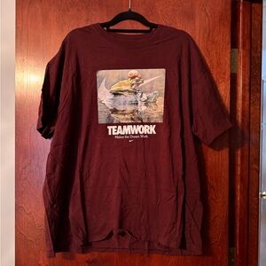 Nike Maroon Teamwork Graphic Men's T-Shirt